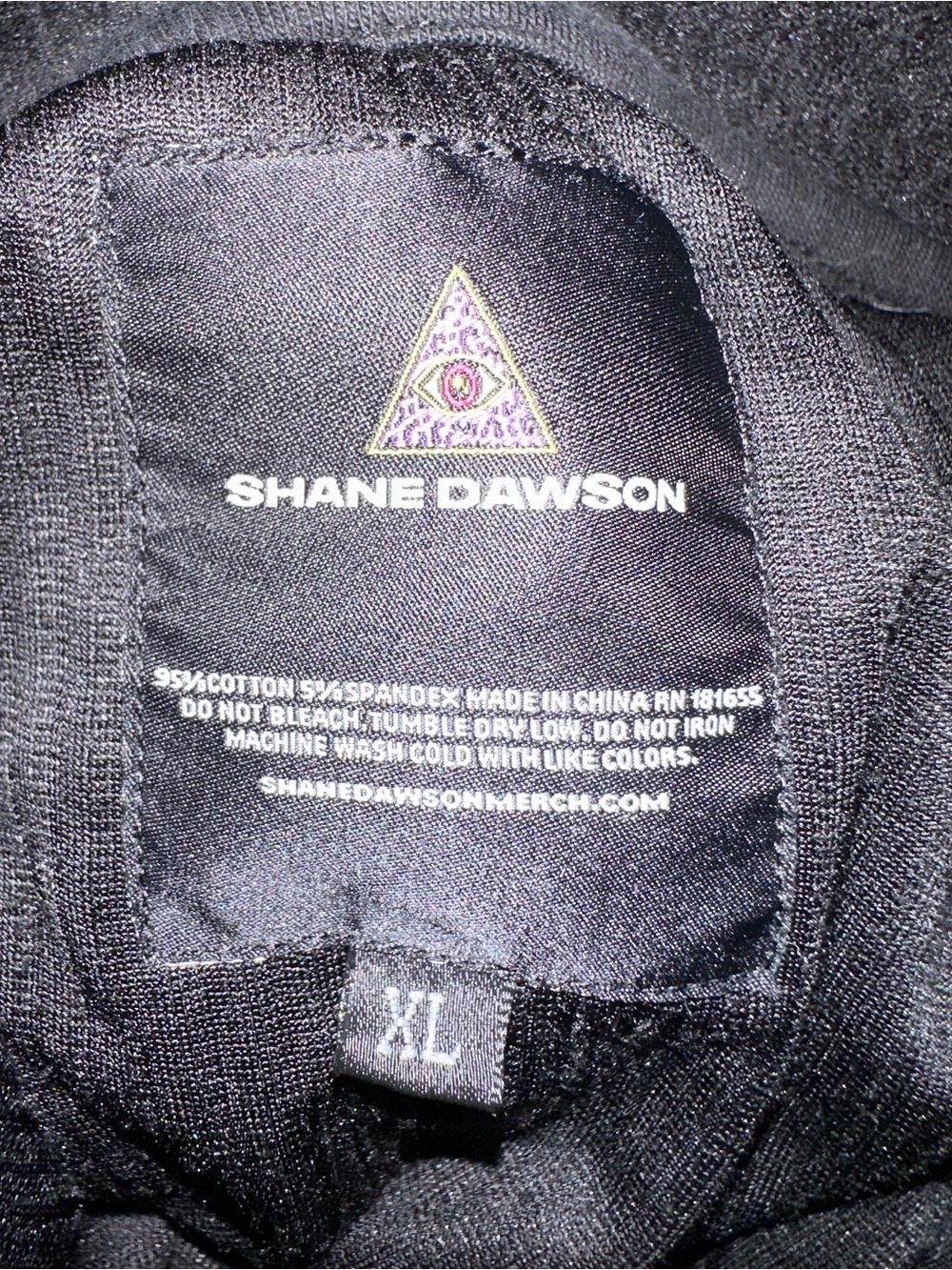 Shane Dawson Hoodie Black Corduroy Ribbed Pullover XL Embroidered Logo - Picture 3 of 3